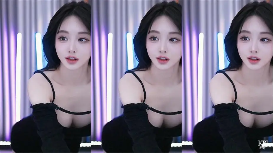 韩国BJ tnwl9630终极诱惑：紫光黑手套+低胸wink