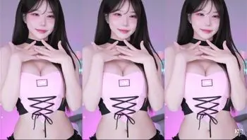 SOOP韩国女主播_Min Ji-yu 粉色摸胸衣性感舞蹈秀