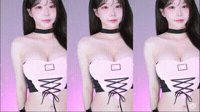 SOOP韩国女主播_Min Ji-yu 粉色摸胸衣性感舞蹈秀 动图预览