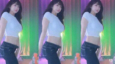韩国 SOOP女主播 _雷颖 白色T清新舞蹈 动图预览