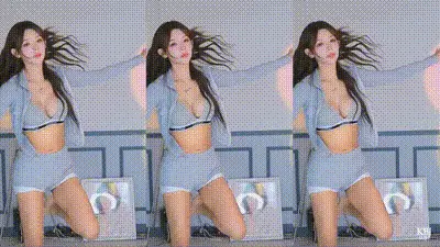 韩国SOOP女主播_慧明 灰色运动套装 动图预览