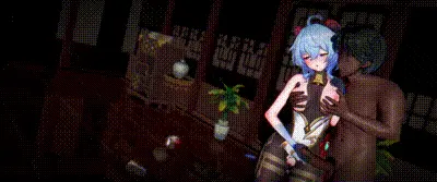 [miuuuuu] 差分Ayaka+Ganyu [中文字幕] 动图预览