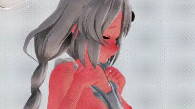 [スポンジ] 裸エプロンあかりちゃんは「秘密の学内おっぱ部員(新入生)」【R18MMD】 动图预览