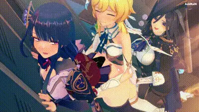 [AcidRaiN] 【FUTA】Raiden x Clorinde x Lumine【Genshin impact】 动图预览