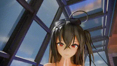 [古い] 水着が流されてしまいましたわ♡ 动图预览