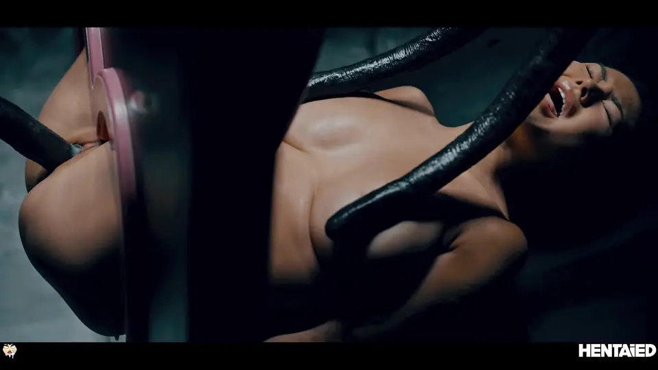 现实生活中的无尽 - 亚洲小鸡被怪物袭击！-rae lil black