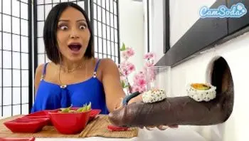 Big Tit Lesbian MILFs Sushi Glory Hole Experience - BBC Blowjob and Cute Asian Teen-lulu chu