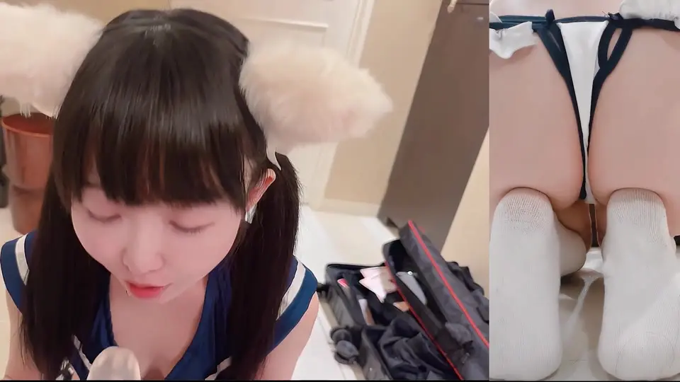 🩵イグにゃっ♡語尾にゃん縛りの変態ねこちゃんのフェラチオオナニー💕小さい舌でおちんちんチロチロ♡【ゆりんのちいさくてごめんなさい♡】-babyyurin