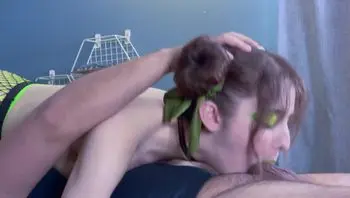 E Girl in Green Lipstick Gives The Most Intense SOUL SUCKING Deepthroat Blowjob Leglock Cum Swallow-lavender snowe