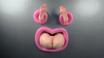 Gloryhole 隔着墙操那个屁股，直到她的脚颤抖 - pinkloving-pinkloving