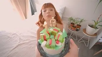I Wished My Step Sister A Happy Birthday And Filled Her Pie With Cum-lily cute