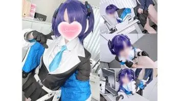 💙 【Aliceholic13】Hayase Yuka Blue Archive Cosplay OfficeLove 无尽中出合辑-aliceholic13