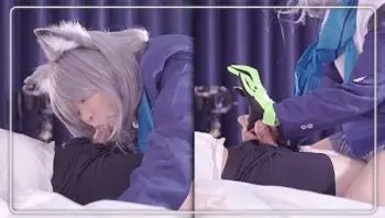 【蔚蓝档案】💙性感的砂狼白子coser, 伪娘和性情色視頻　【個人撮影】 5-shinen2022