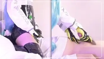 【初音未来】坐在脸上💙性感的赛车女郎coser, 伪娘和性情色視頻　【個人撮影】 8-shinen2022