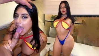 哥伦比亚人庆祝美洲杯，脸上大射精和性爱。PinUp-thalia and felipe