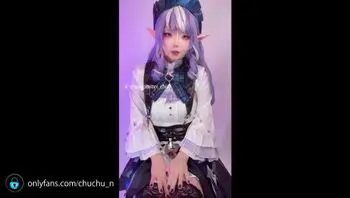 的日本女孩在cosplay中使用机器时达到高潮。-nagomitei chuchu