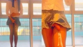 伪娘元气酱为了满足露出欲望在酒店落地窗前射精-yuanladyboy